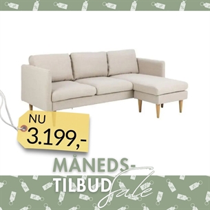 Milly 2 pers. sofa med chaiselong