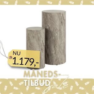 Dice Pidestalsæt - Grå Marmor