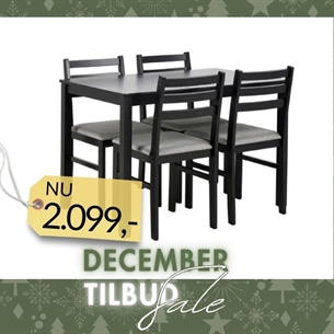 Alicante Spisebordssæt - Sort 