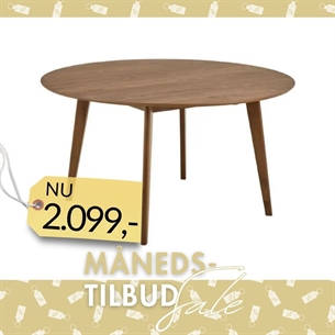 Roxby Spisebord Valnød - Ø:140 cm.