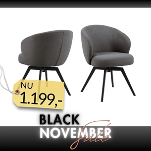 Darlene Spisebordsstol med armlæn - Grå