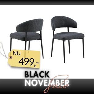 Edina Spisebordsstol - Mørkegrå