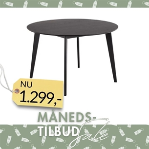 Roxby spisebord Ø120 cm - Sort 