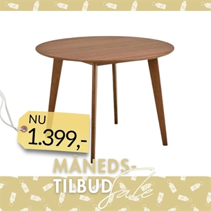 Roxby spisebord Ø120 cm - Valnød 