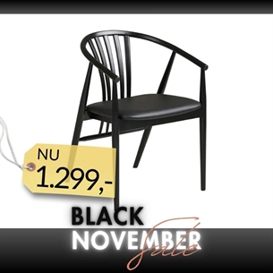 Agustin Spisebordsstol, Bøgetræ, Sort