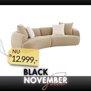 Dali Sofa med 4 puder, Lysebrun