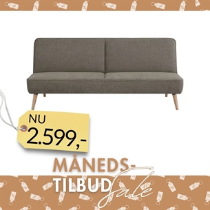 Swan Sovesofa, Bru,n D:91/113 x L: 186 cm