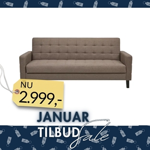 Milton Sovesofa – Brun Polyester & Opbevaring