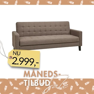 Milton Sovesofa – Brun Polyester & Opbevaring