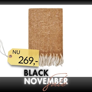 Carmel Plaid, uld mix, Tan - 130x170 cm