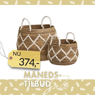 Altea Kurve, bananflet, natur/råhvid sæt af 2