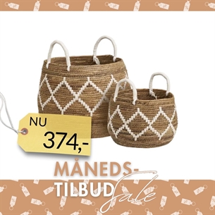 Altea Kurve, bananflet, natur/råhvid sæt af 2
