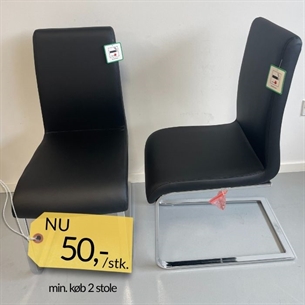 Spisebordsstol - Sort (OBS: 2 stk. tilbage - SKAL AFHENTES I HORSENS)