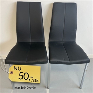 Spisebordsstol - Sort (OBS: 2 stk. tilbage - SKAL AFHENTES I HORSENS)