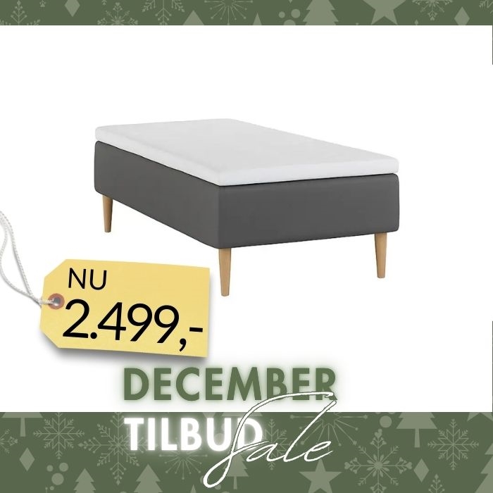 Nordic Heaven Essential Single Boksmadras (90 x 200 cm.) - Antracit