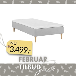 Nordic Heaven Essential 3/4 Boksmadras (140 cm.) - Lysgrå