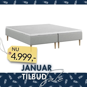 Nordic Heaven Essential Dobbelt Boksmadras - Lysgrå (bestillingsvare: 3-4 uger)