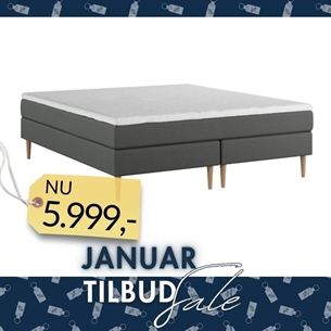 Nordic Heaven Essential Dobbelt Kontinentalseng - Antracit (bestillingsvare)