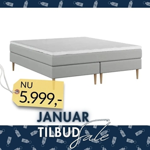 Nordic Heaven Essential Dobbelt Kontinentalseng - Lysgrå (bestillingsvare)