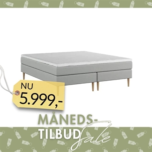 Nordic Heaven Essential Dobbelt Kontinentalseng - Lysgrå