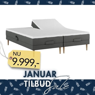 Nordic Heaven Essential Dobbelt Elevationsseng - Antracit (bestillingsvare)