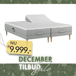 Nordic Heaven Essential Dobbelt Elevationsseng (180 x 200 cm.) - Lysgrå