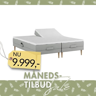 Nordic Heaven Essential Dobbelt Elevationsseng (180 x 200 cm.) - Lysgrå