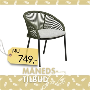 Novella Havestol, grøn/grå inkl. hynde