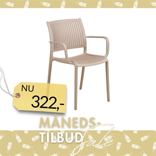 Manzano Havestol med armlæn, taupe