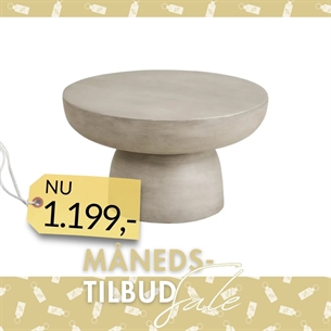 Bonnet Sofa-havebord, fiberclay, grå