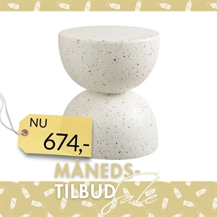 Bonita, Side-havebord, fiverclay, terrazzo looke