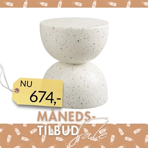Bonita, Side-havebord, fiverclay, terrazzo looke