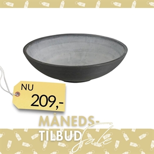 Fleuriste Vandblomst-Fad, komposit, mørkegrå