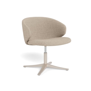 Ella lounge stol m/ armlæn, beige med drejefunktion 