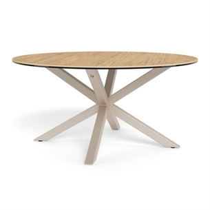 Heaven rund sofabord, Top vild eg ru keramik/glas - Ø 82 cm