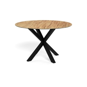 Heaven rund spisebord, Top vild eg ru keramik/glas - Ø 119 cm 