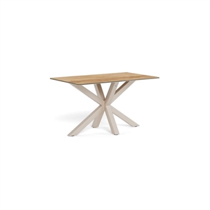 Heaven rektangulær spisebord, Top vild eg ru keramik/glas - 135 x 80 cm - grå