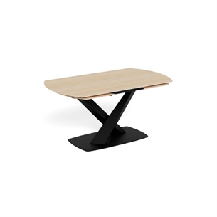 Morella oval spisebord, Top sand ru keramik - 160/240 x 90 cm