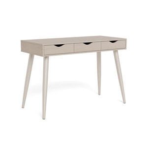 Neptun rektangulær skrivebord, grå ru melamin