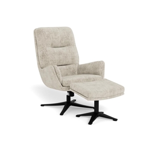 Suton recliner med fodskammel, beige