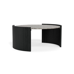 Zafra rund sofabord, Top grå Morchana poleret marmor - Ø 95 cm