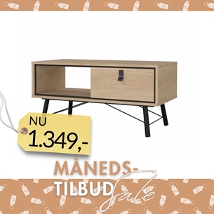 Ry Sofabord med 1 skuffe - Jackson Hickory