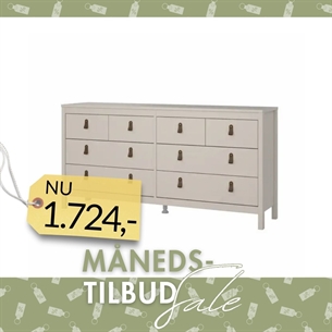 Madrid Dobbelt kommode 4+4 skuffer - Cashmere 