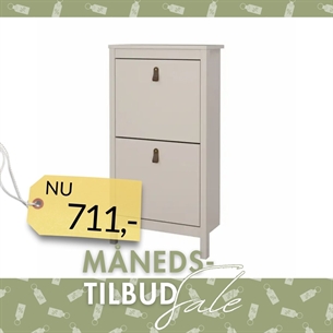 Madrid Skoskab 2 klaplåger - Cashmere 