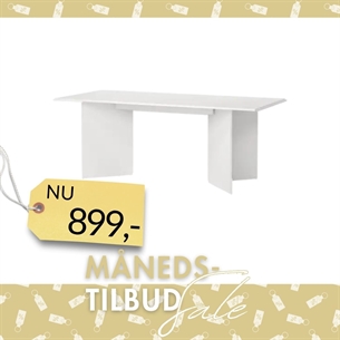 Family spisebord - hvid, 90 x 200 cm