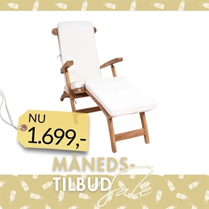 Arrecife Dækstol med hynde, teak