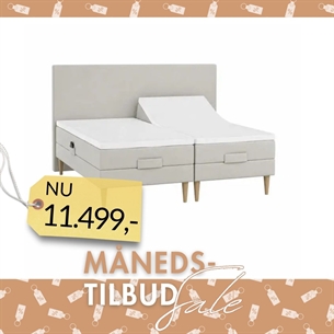 Nordic Heaven Dobbelt Elevationsseng inkl. Glide sengegavl - Sand