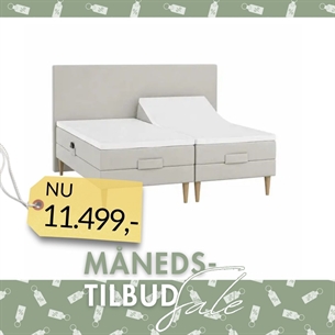 Nordic Heaven Dobbelt Elevationsseng inkl. Glide sengegavl - Sand