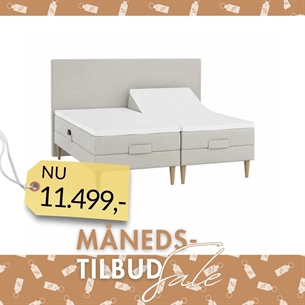 Nordic Heaven Dobbelt Elevationsseng inkl. Glide sengegavl - Sand