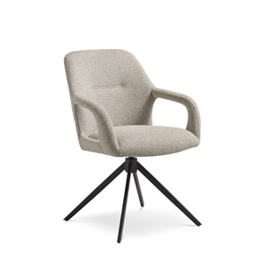Rose spisebordsstol med armlæn, Beige og brunt stel